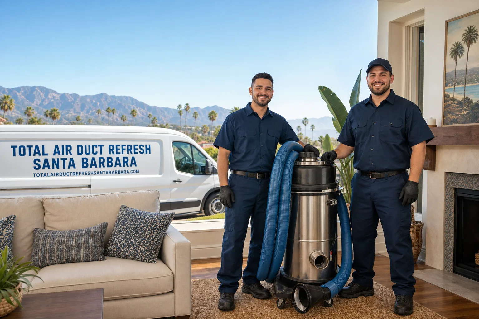Total Air Duct Refresh Santa Barbara service vehicle and crew in Santa Barbara, CA
